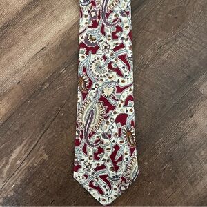 Dior Paisley Tie - Burgundy and Gold
